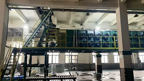 Machine batch-off de type suspendu
