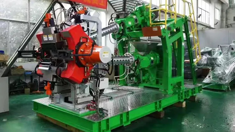 Extrudeuse duplex et Machine d'extrusion pour caoutchouc