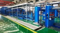 Ligne de vulcanisation pour bandes transporteuses à carcasse textile